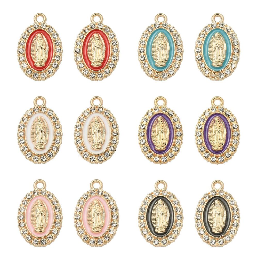 5078 60pcs Our Lady of Guadalupe Mixed Colors Miraculous Mother Mary Charm
